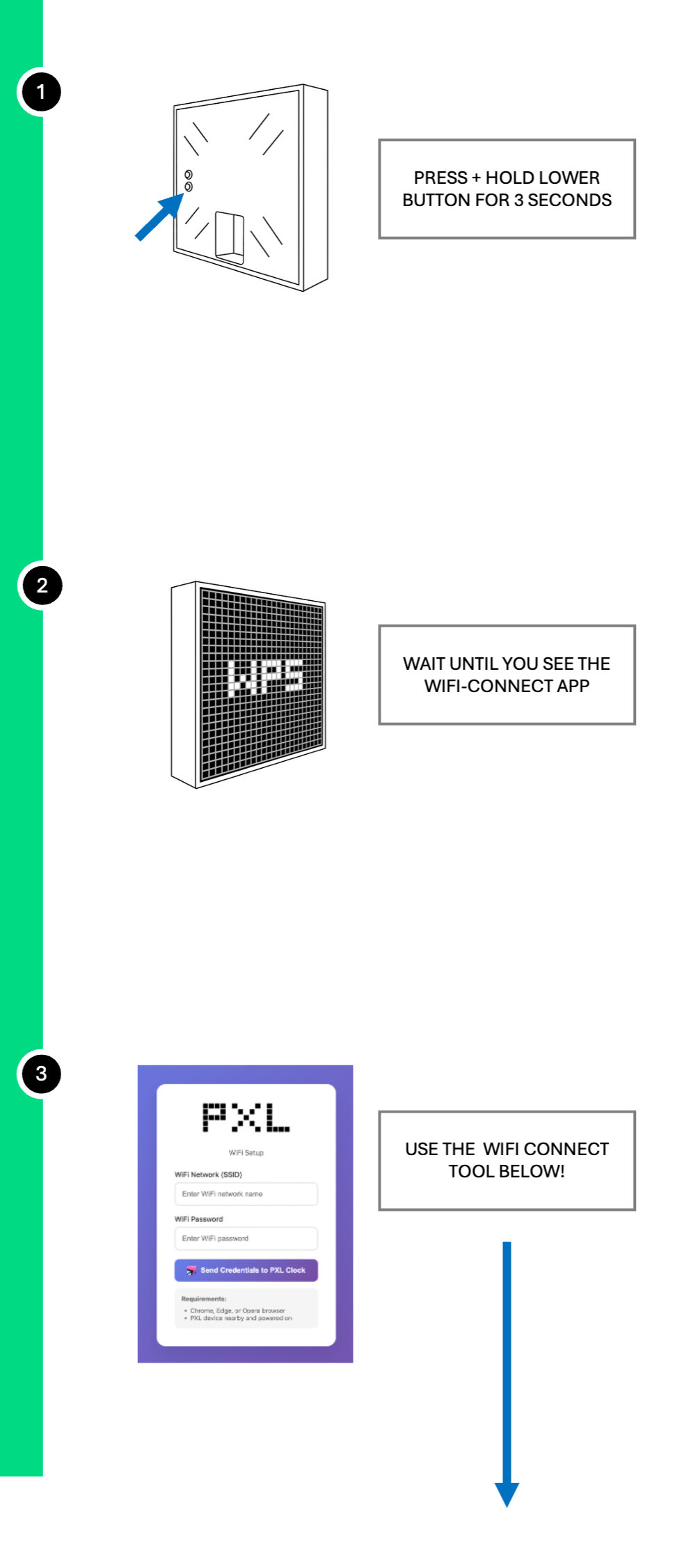 PXL Clock WiFi Setup